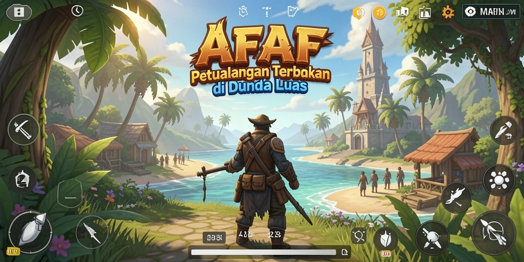 Tampilan screenshot AFAF menampilkan eksplorasi dunia terbuka yang memikat.