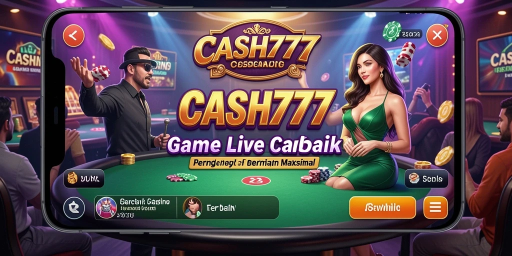 Tampilan gameplay live casino yang memukau di CASH777.