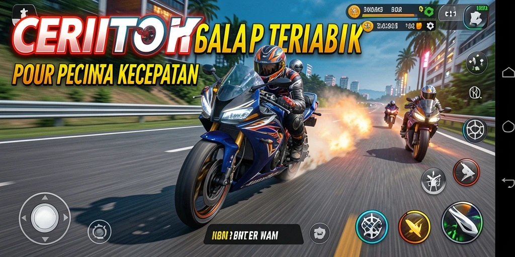 Gameplay CERITOTO yang mendebarkan dalam balapan motor.