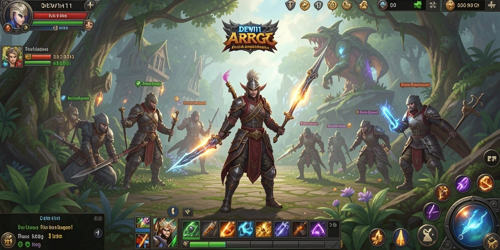 Screenshot utama DEWI11 menampilkan aksi seru gameplay ARPG.
