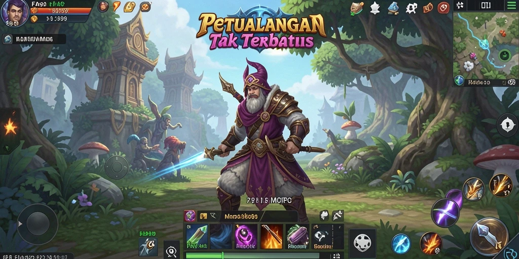 Tampilan gameplay <strong>FA99</strong> dengan dunia petualangan yang menakjubkan.