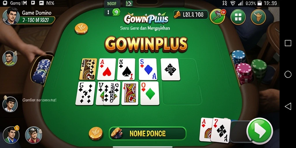 Screenshot GOWINPLUS menampilkan gameplay seru Domino.