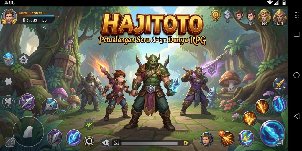 Tampilan gameplay seru HAJITOTO yang penuh aksi RPG.