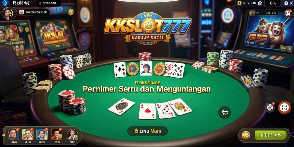 Tampilan gameplay KKSLOT777 yang seru dan menantang dalam Poker.