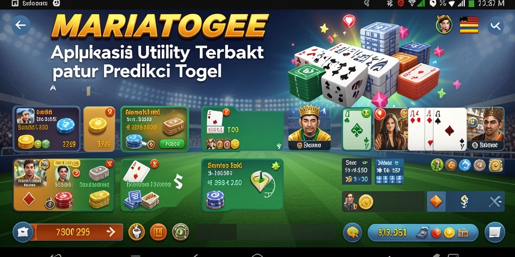 Tampilan antarmuka MARIATOGEL yang intuitif dan menarik.