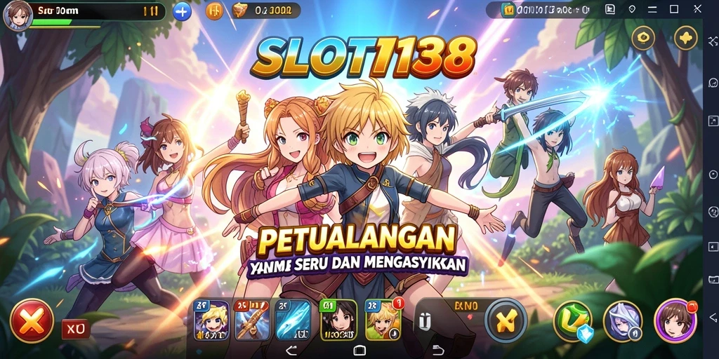 Screenshot gameplay SLOT138 menampilkan karakter Anime yang menarik dan peluang kemenangan besar.