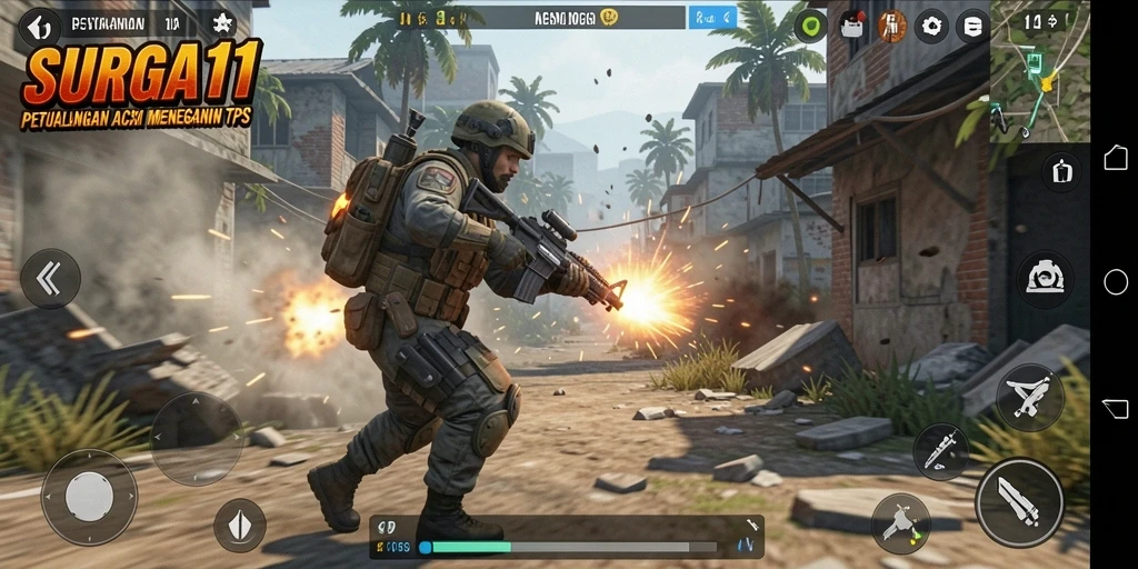 Tampilan mendebarkan dari gameplay SURGA11 yang penuh aksi.