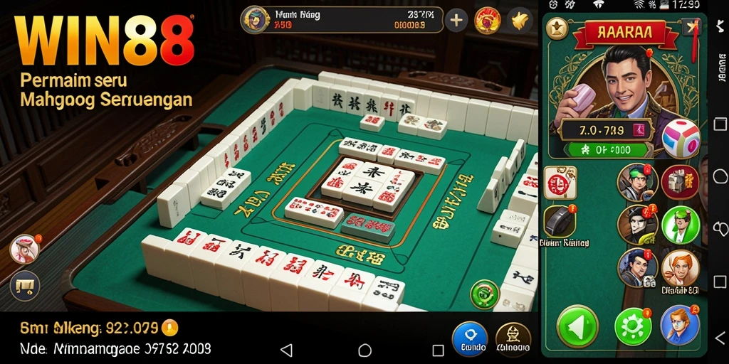 Tampilan gameplay serius dan menarik dari WIN88 dalam permainan Mahjong.